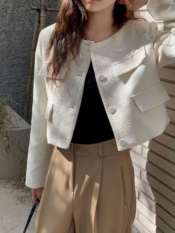 Cropped Pocket Tweed Jacket