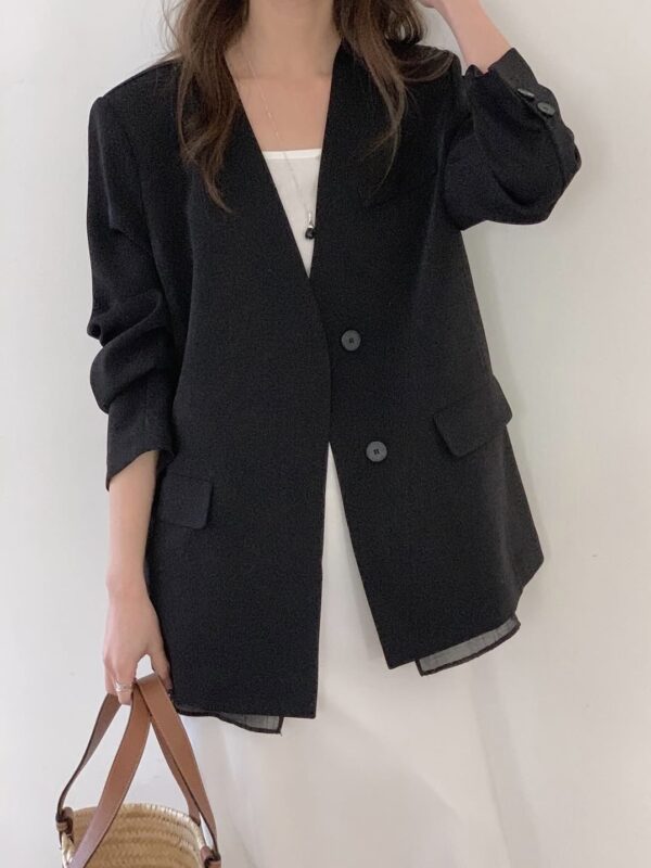 Sheer Hem Layered Blazer