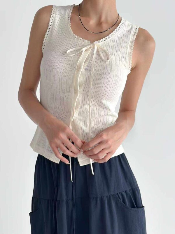 Ribbon Button Top
