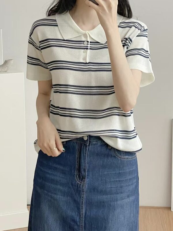Classic Short-sleeve Knit Polo Shirt