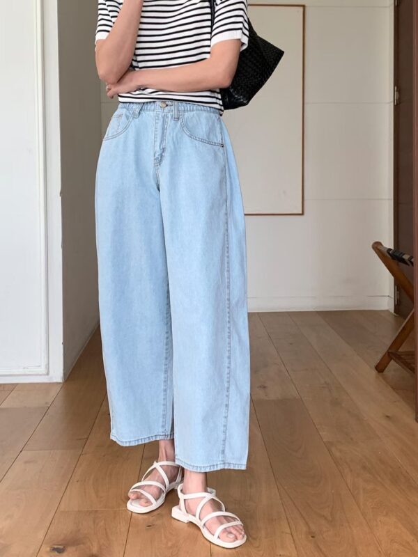/Premium/ Side Pintuck Wide Denim Pants